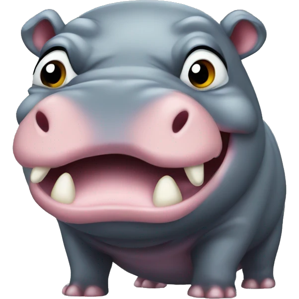 Mini angry pygmy hippo emoji