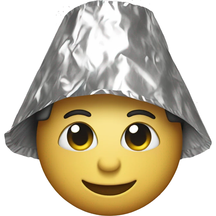 Tin foil hat face emoji