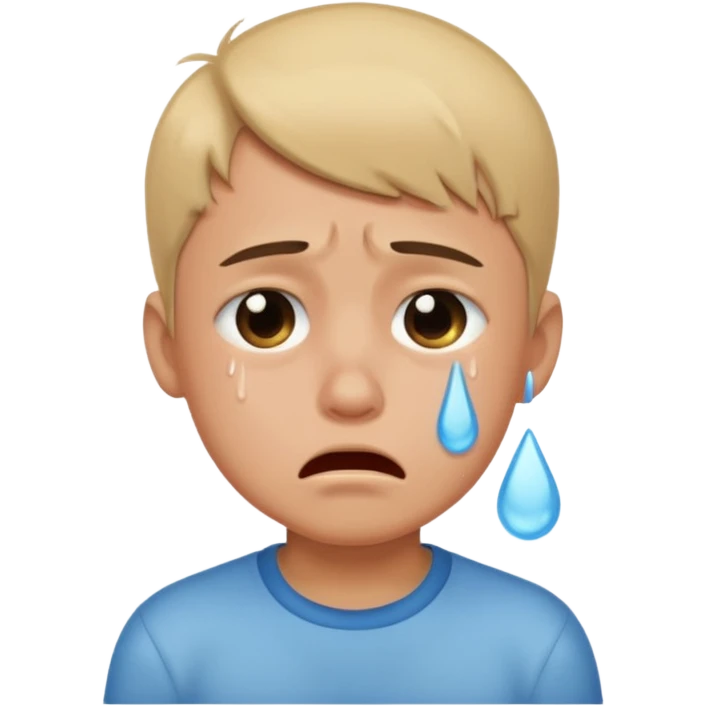 Boy crying a lot emoji