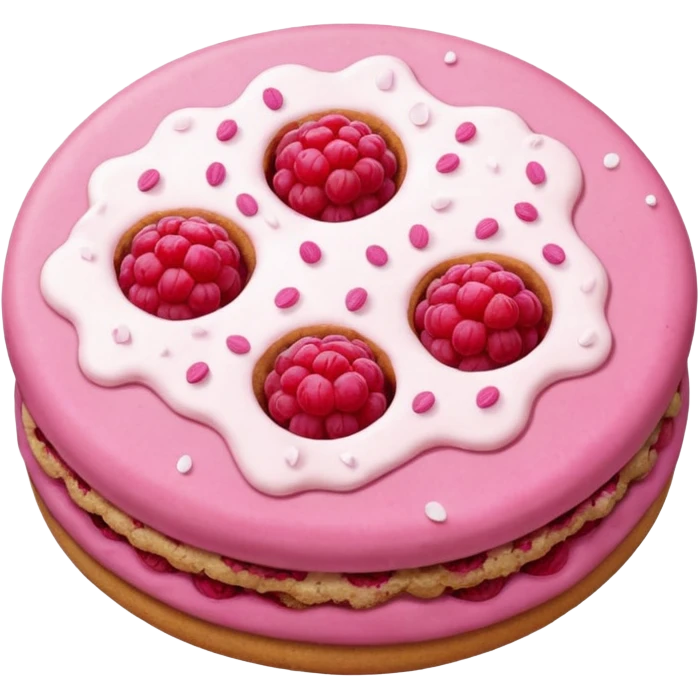 Raspberry cookie emoji