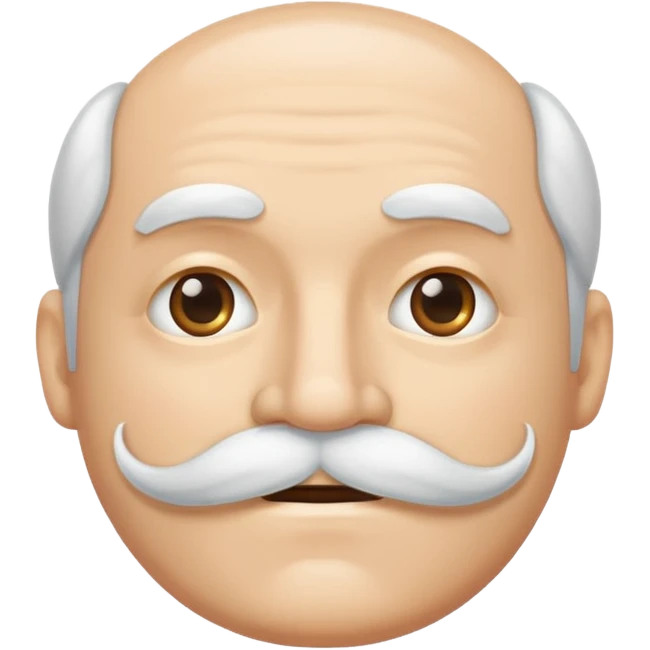 white mustache  emoji