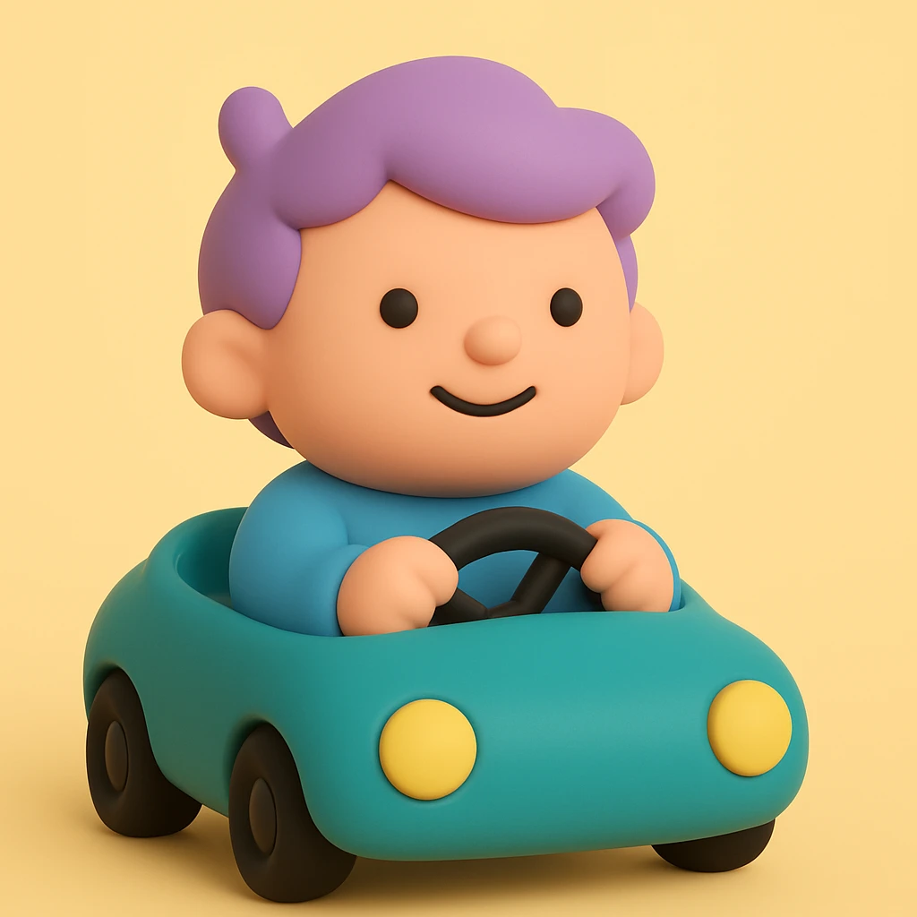 person driving a car emoji