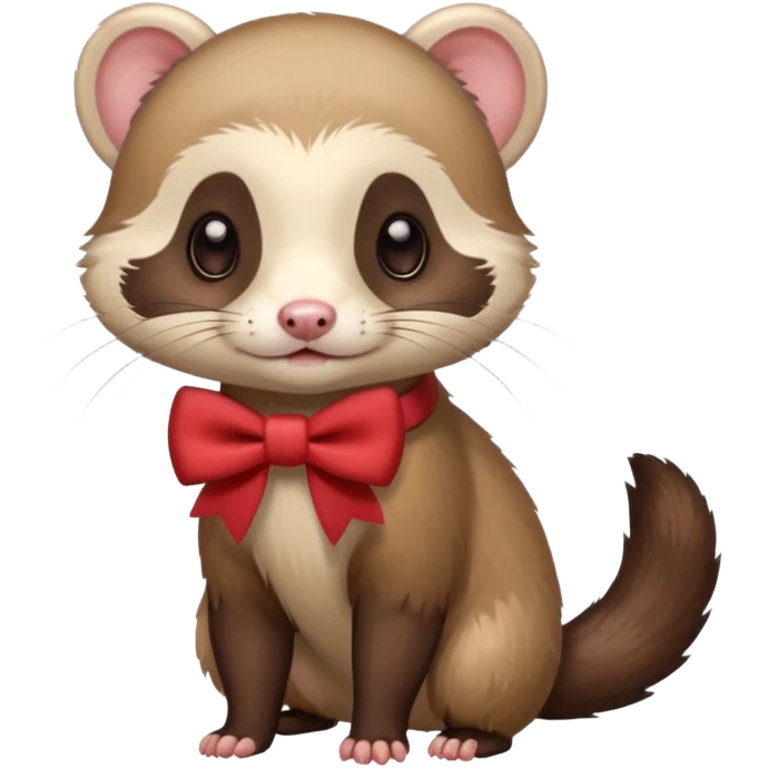 Ferret with a bow emoji