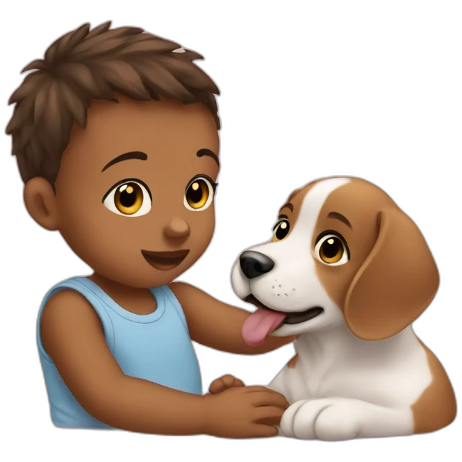 Baby and puppy emoji