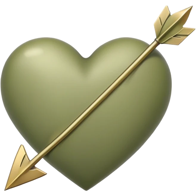 Pale olive heart with arrow emoji