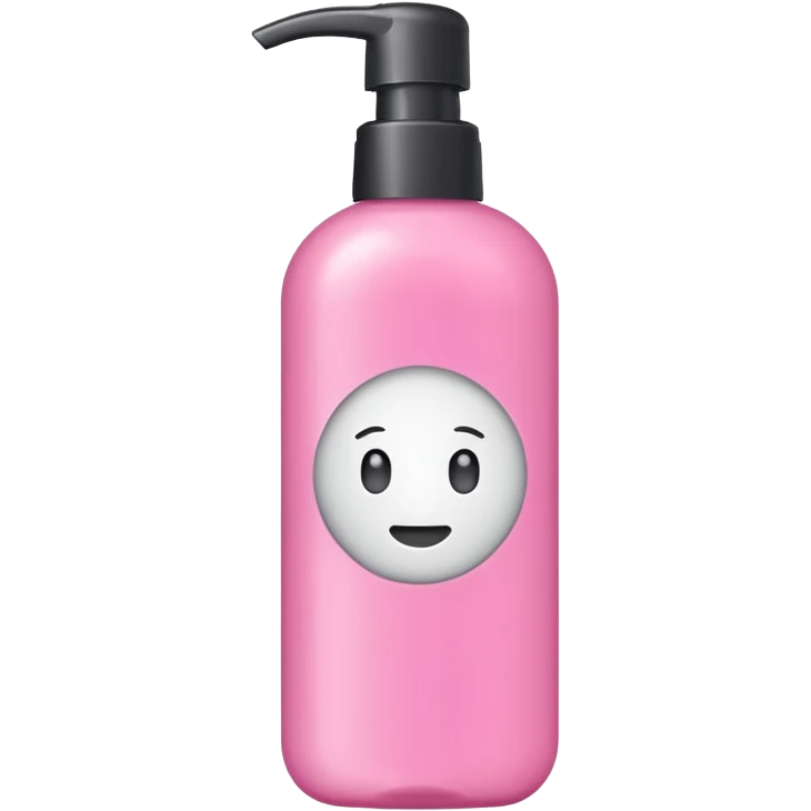 shampoo bottle in pink colour emoji