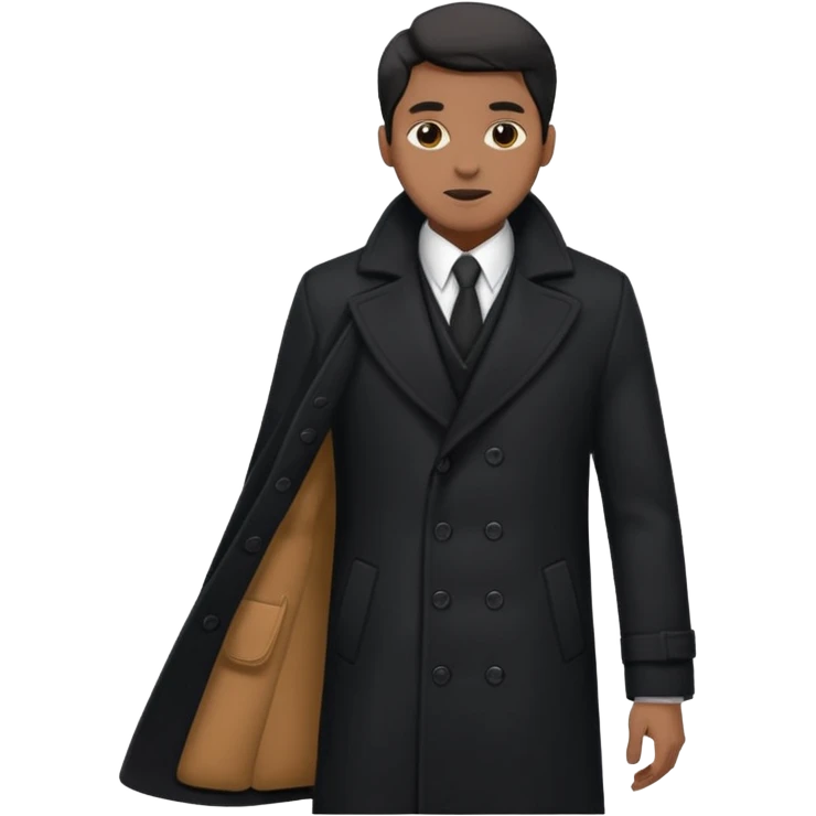 black overcoat emoji
