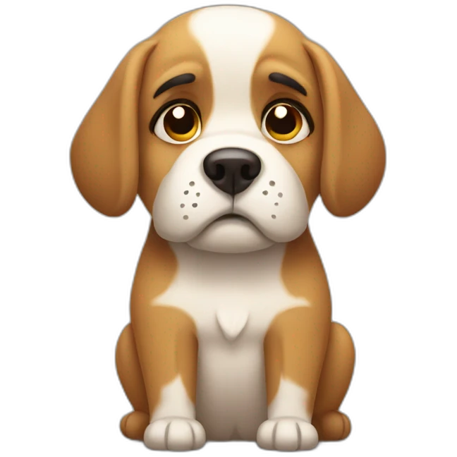 sad dog emoji
