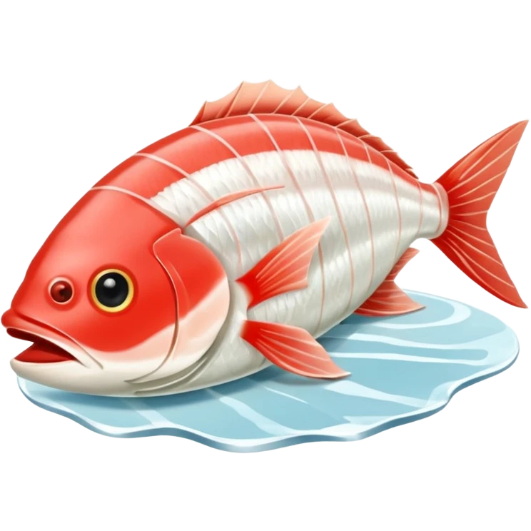 Sliced Raw White Fish sashimi emoji
