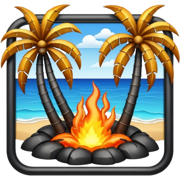 Steel, heat, and palm trees emoji