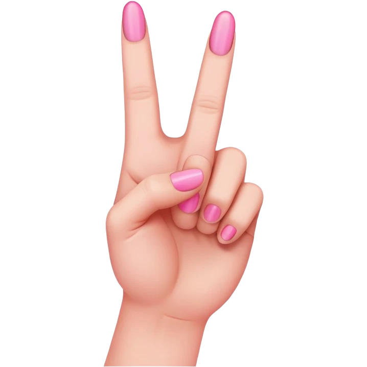 Pink middle finger emoji