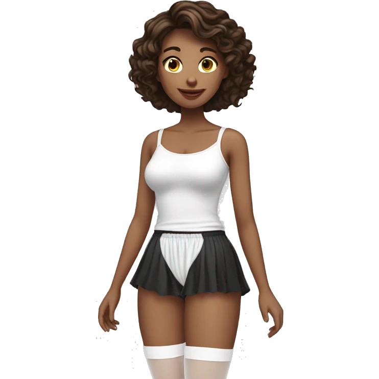 full-body-white-knickers-white-stockings-black-skirt-brown-hair  emoji