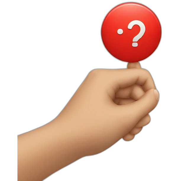 person pressing a red button emoji
