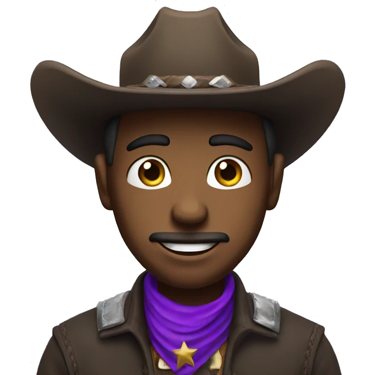 cowboy,  purple spiral eyes emoji