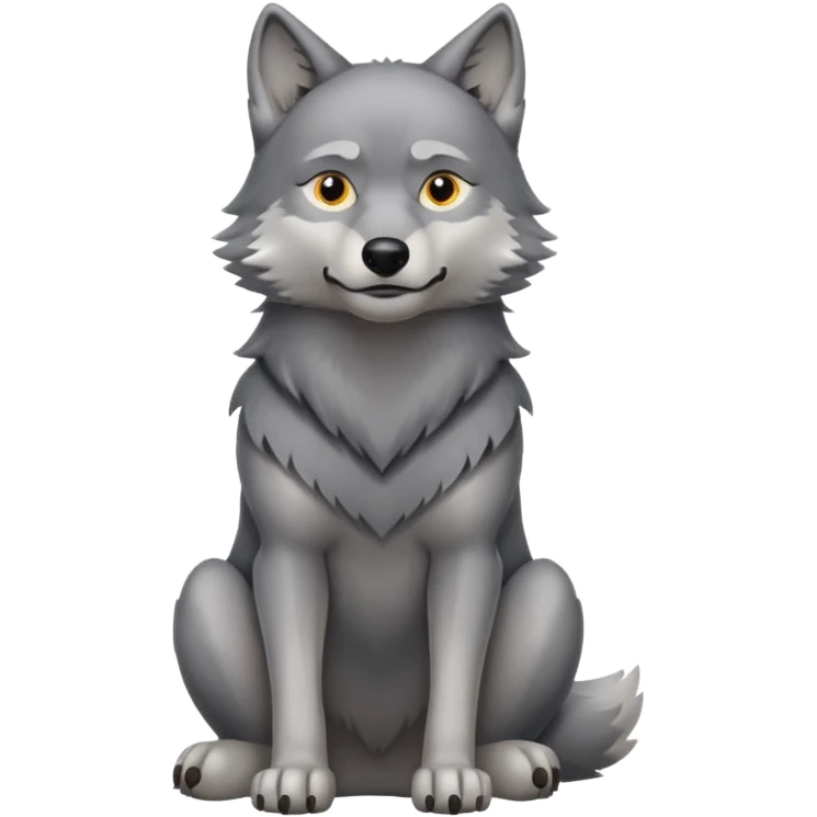 wolf sitting down emoji