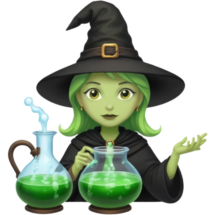 green witch cooking potion emoji
