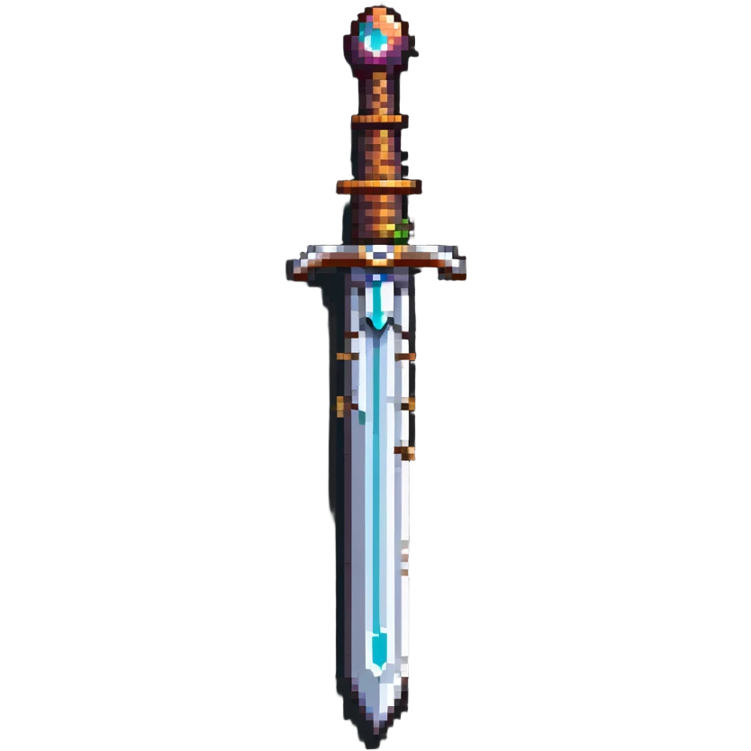 elegant jeweled sword with gems on the hilt emoji