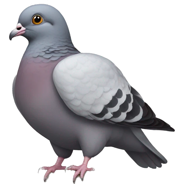 A buff pigeon emoji