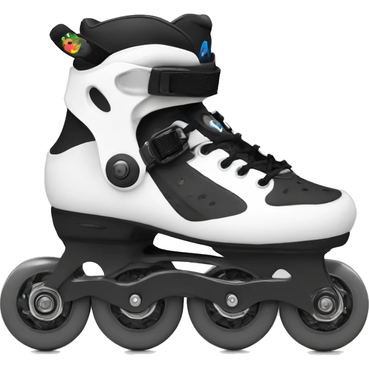 a black rollerblade inline skate, the model called "TWISTER XT" emoji