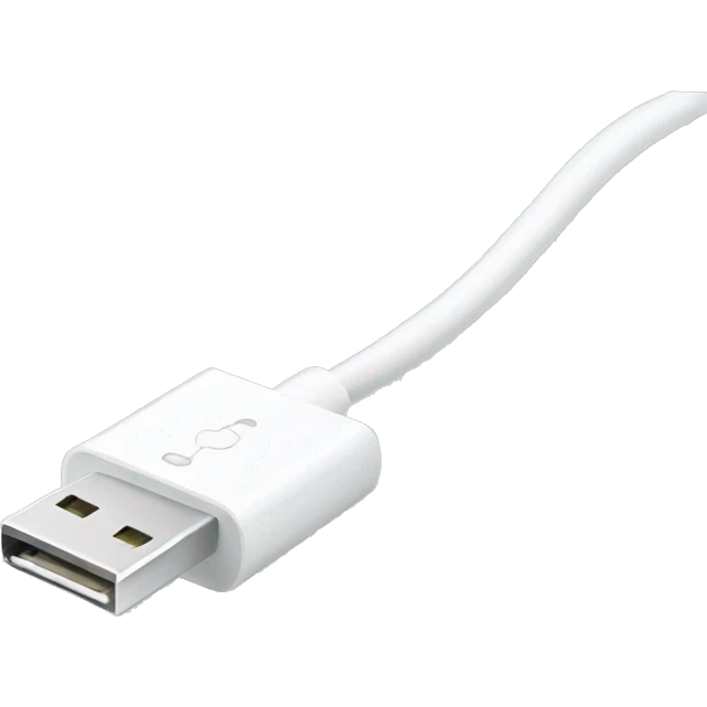 White usb cable emoji