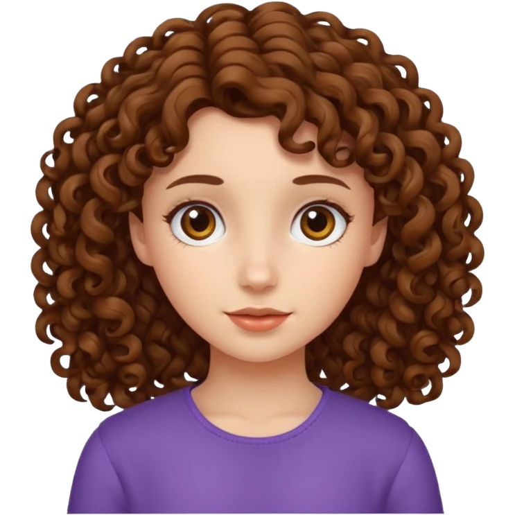 girl with hair curles emoji