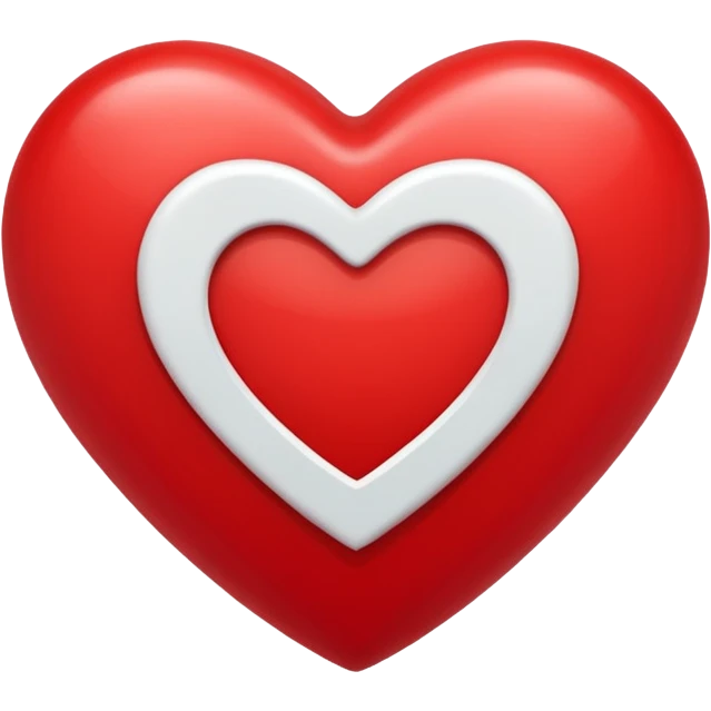 un corazon rojo con una f en el centro emoji