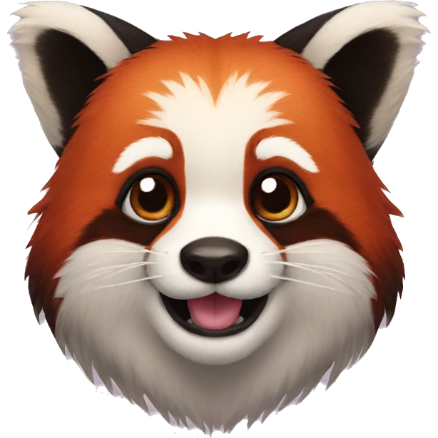 red panda with a big black beard emoji