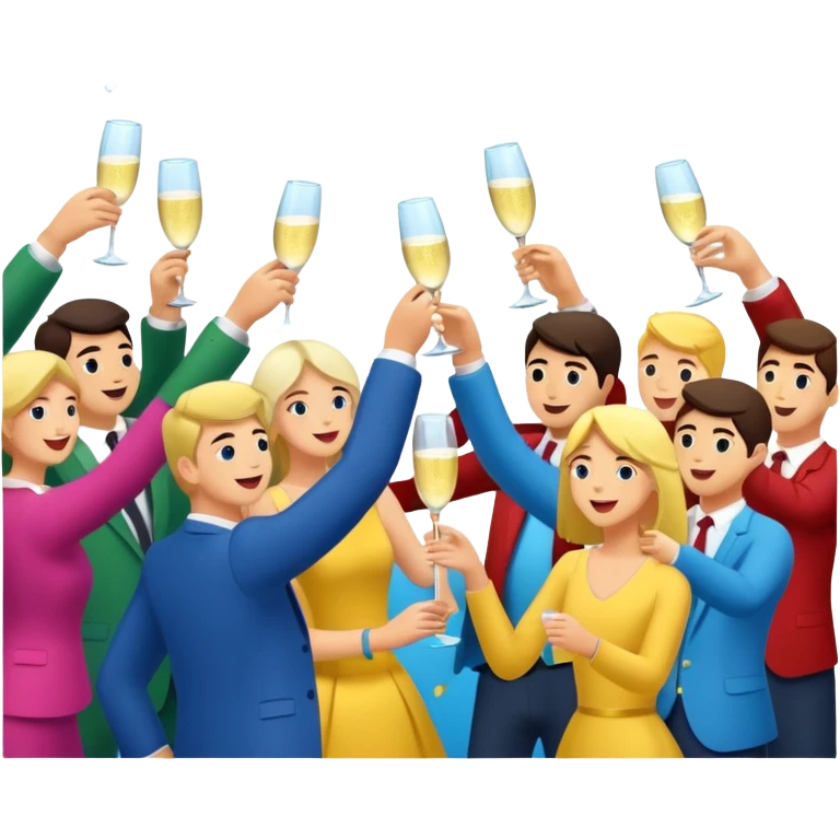 Maak een beeld voor een 50 jarig jubileum met veel kleur en confetti emoji