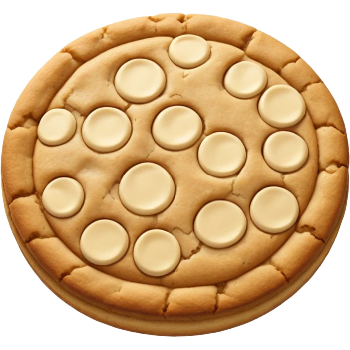 White chocolate chip cookie emoji