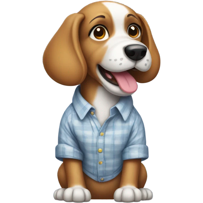Dog wearing a shirt  emoji