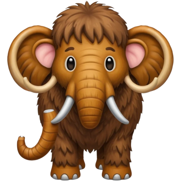 a brown Mammoth emoji