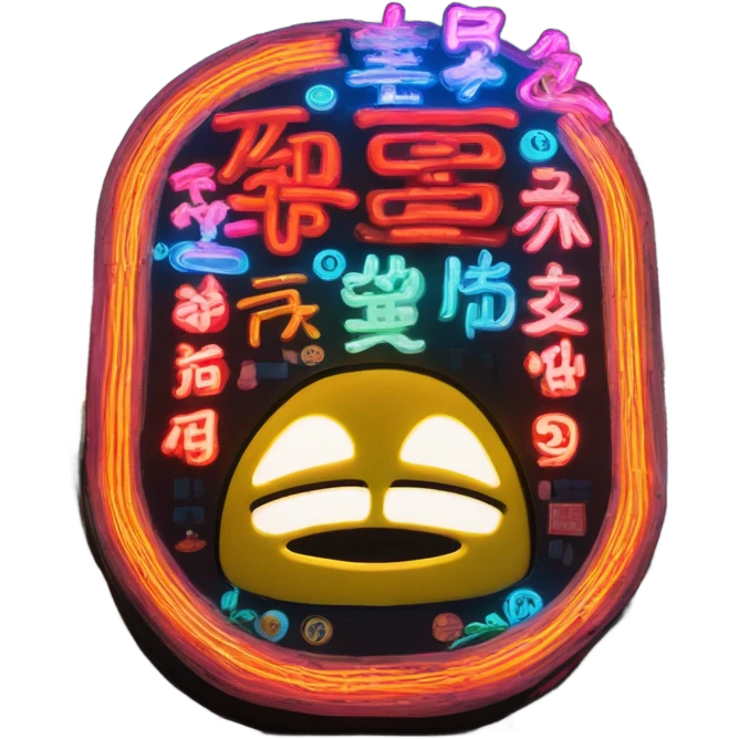 Tokyo neon sign emoji