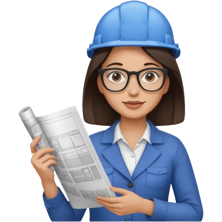 architect woman light skinned dark brown hair emoji
