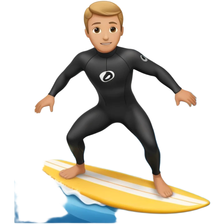 Business man surfing on a wave  emoji