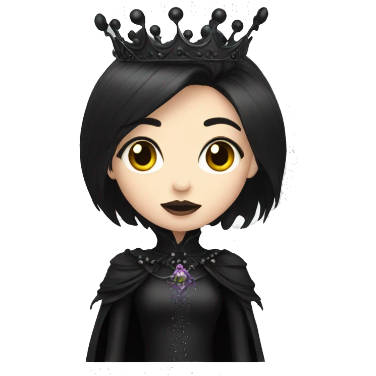goth princess with crown emoji