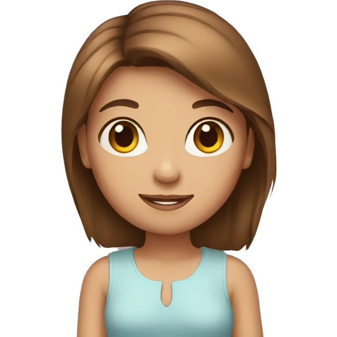 girl with brown hair emoji