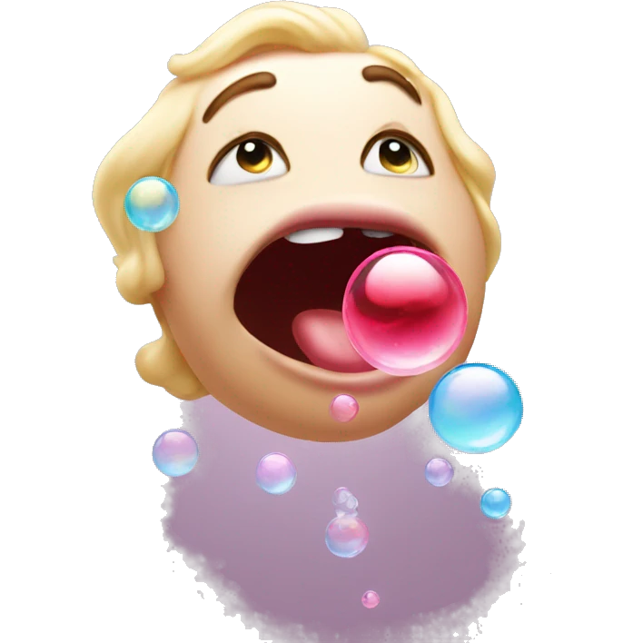 Lips blowing bubbles  emoji