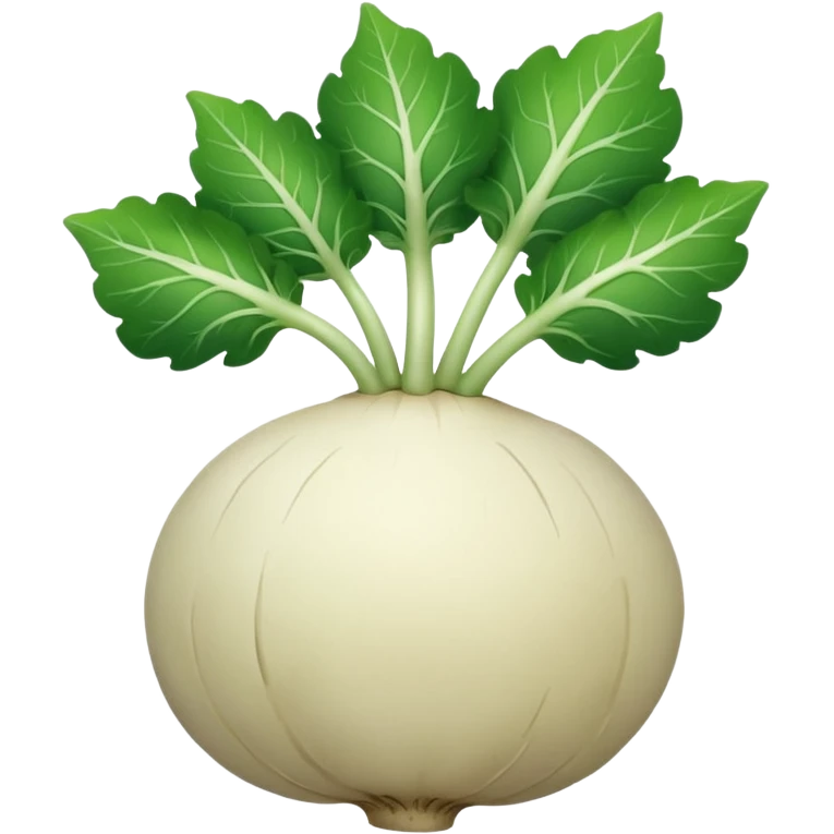 white turnip icon. Transparent background emoji