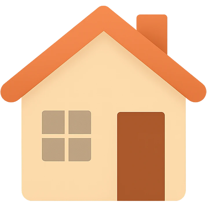 home icon, color lineal style, modern and friendly, with color emoji