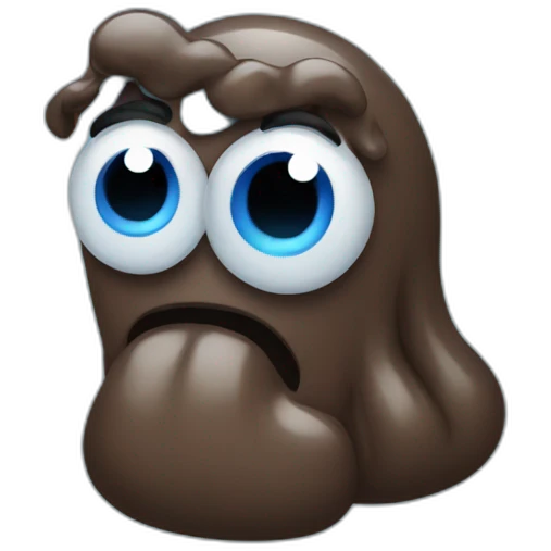 Blue poop emoji