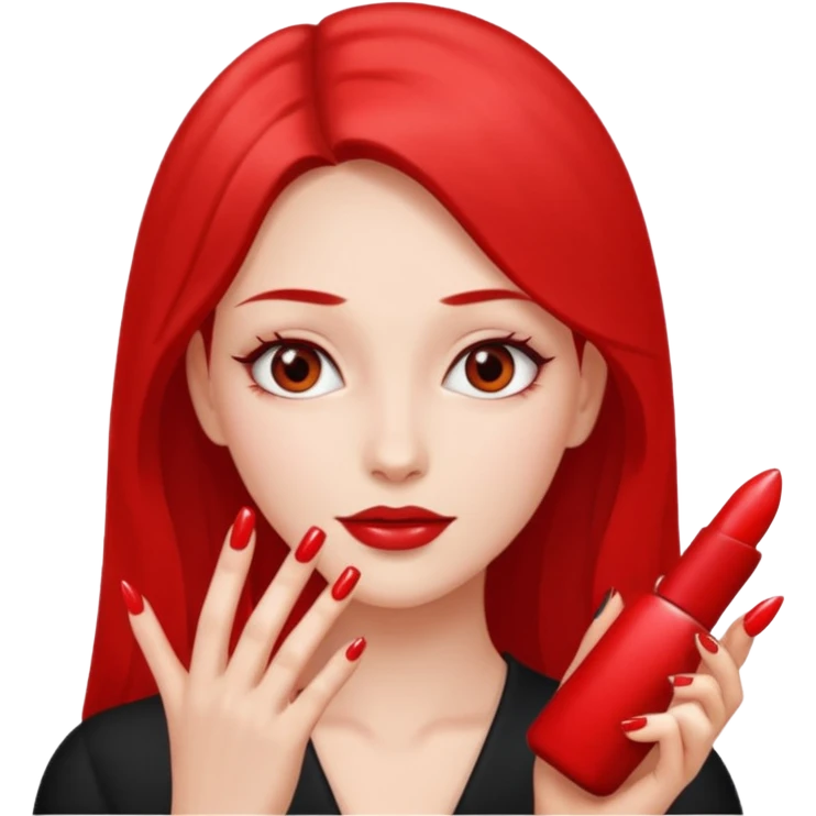 Girl with long nails emoji