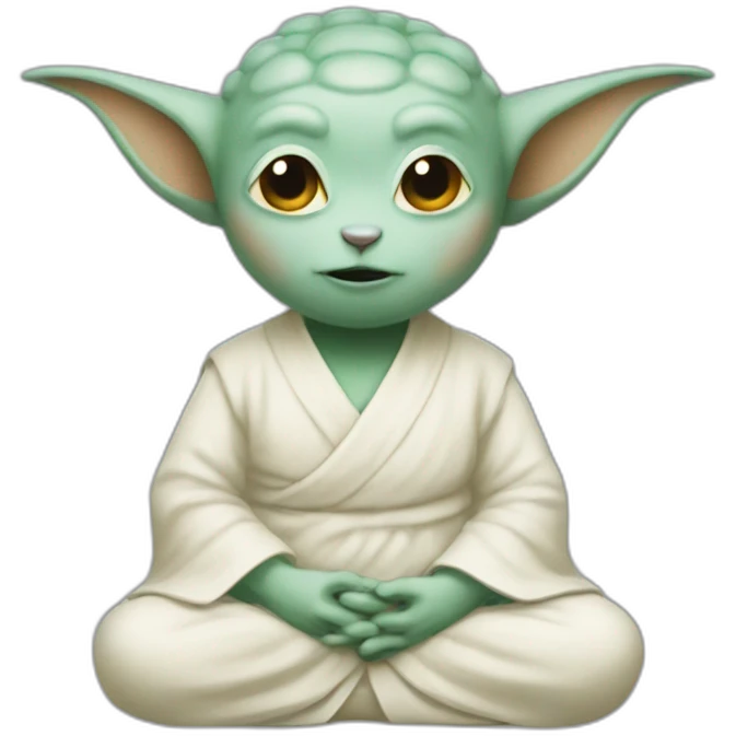 Grogu Cosmic méditation  emoji