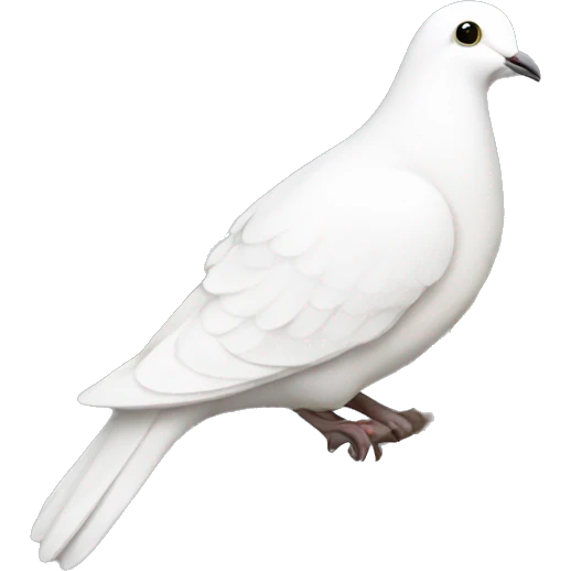 white dove and Olive branch emoji