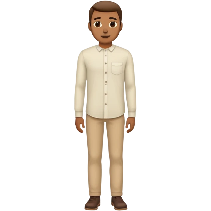 man standing full body long sleeve shirt emoji