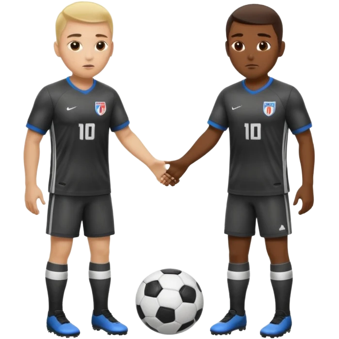 two opposing soccer players emoji
