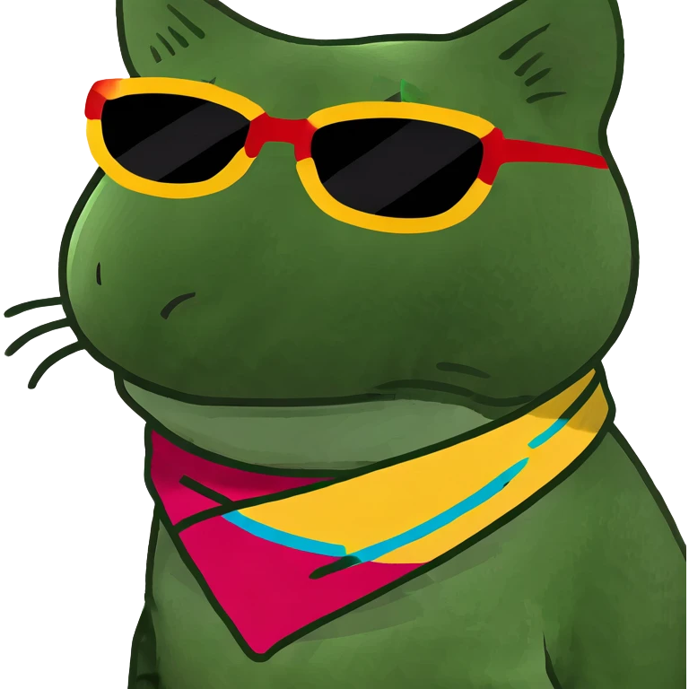 Cat with sunglasses emoji