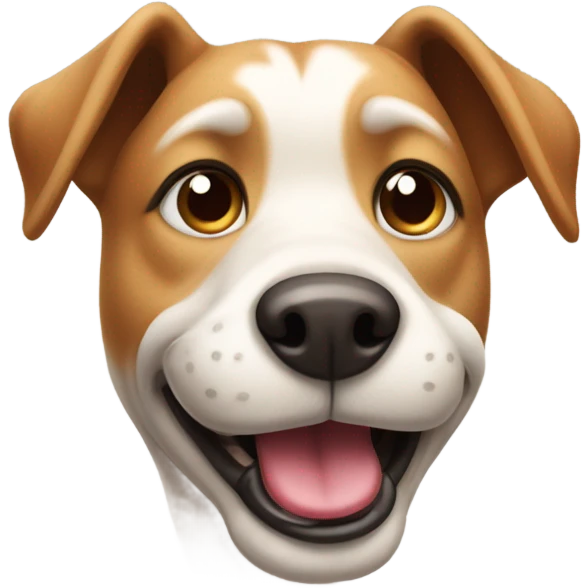 Dog snickering emoji