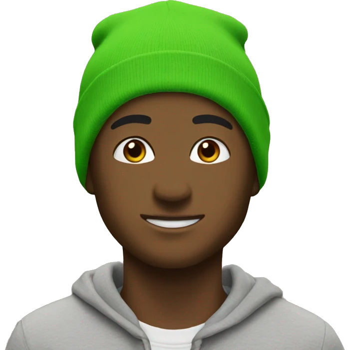 light grass green beanie only emoji