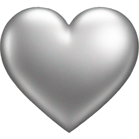 Heart made out of silver emoji