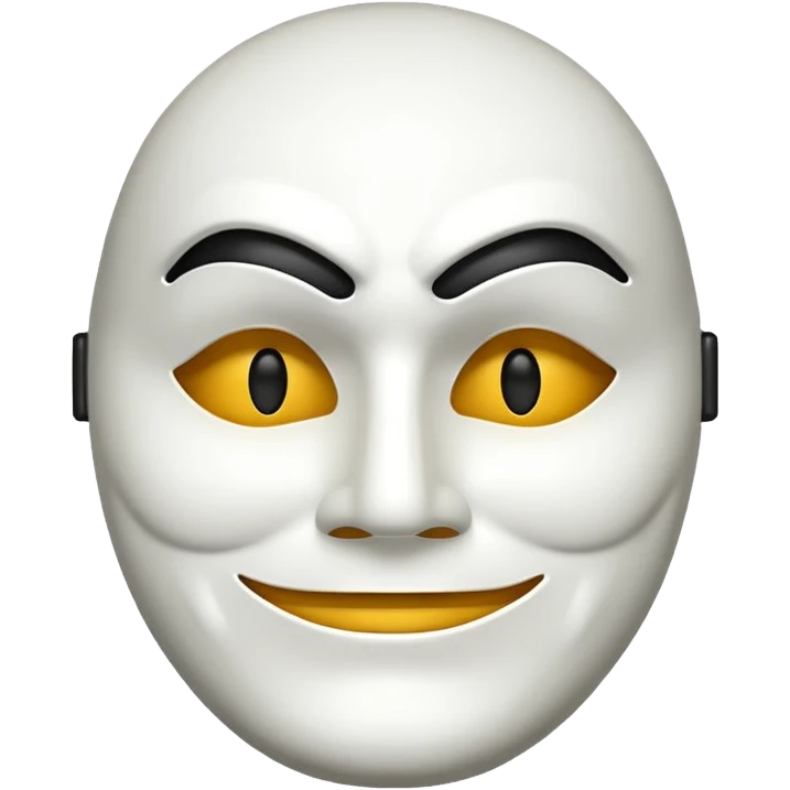 fsociety mask, stylized, simplified, suitable for emoji emoji